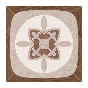 法式复古300全瓷仿木纹拼花砖 卫生间浴室阳台厨房走廊玄关地砖