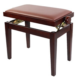 铂西诺榉木升降钢琴凳子单双人欧式雕花皮面椅凳儿童调高电钢琴凳