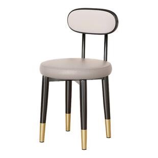 化妆凳轻奢高级感靠背凳子女生卧室梳妆凳小户型家用圆凳餐桌椅子