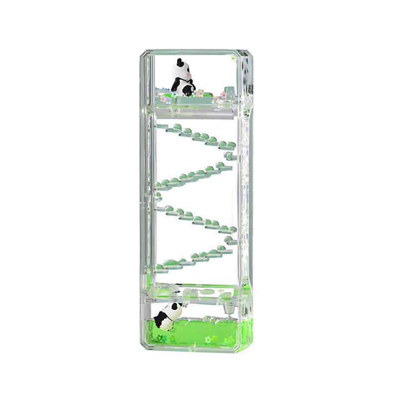 可爱熊猫油漏小摆件治愈解压情绪稳定沙漏创意流沙计时器生日礼物