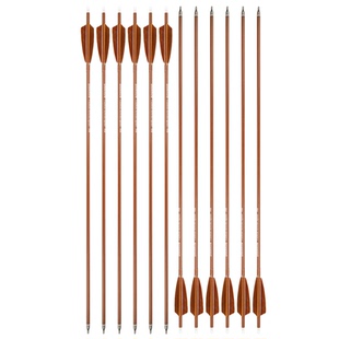 真羽箭混碳箭户外射击射箭比赛练习碳素箭传统弓反曲美猎弓真羽箭