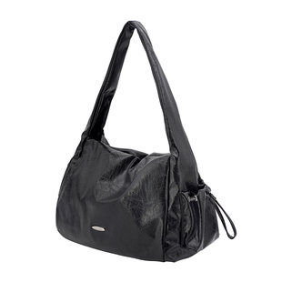 木与石斜挎包男大容量通勤背包设计感小众单肩电脑包女托特包黑色