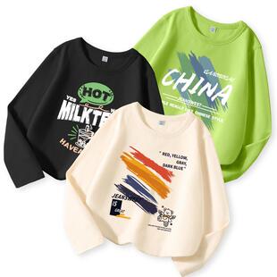 真维斯童装男童长袖t恤儿童夏季薄款运动上衣男孩春秋纯棉打底衫