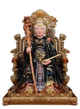 黑老太太神像黑妈妈奶奶像体真身家用供奉树脂佛像摆件四大家族像