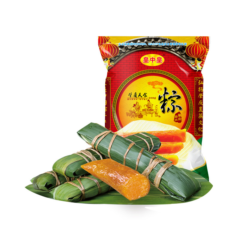 皇中皇枧水粽100gx4长条广式碱水低脂素粽肇庆手工灰水凉粽子端午