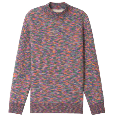 100纯山羊绒打底加绒毛衣女冬厚