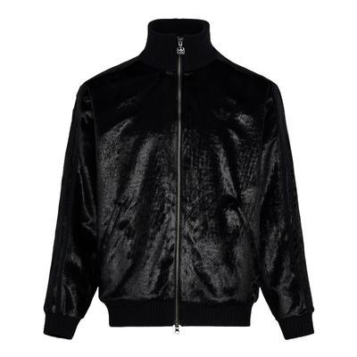 adidas阿迪达斯三叶草仿皮草夹克2026男女TRACK TOP毛外套 KU9406