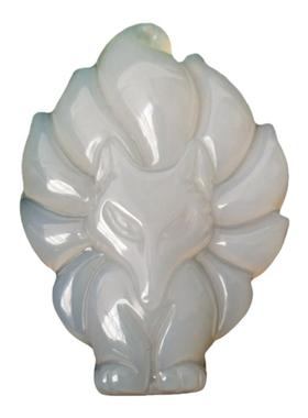 玛瑙玉髓绿色冰种挂件旺桃花吊坠