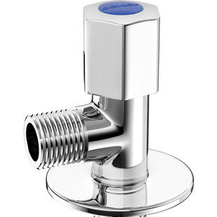 九牧冷热水三角阀全铜加厚家用水阀开关水龙头4分四直通八字阀门