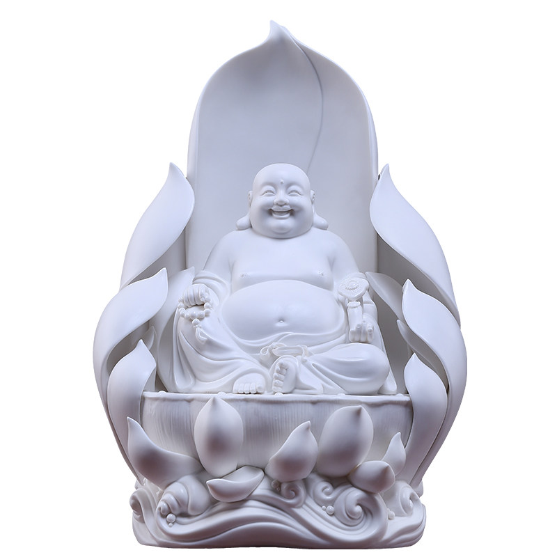 陶瓷大肚笑弥勒佛家用供奉摆件