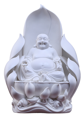 陶瓷大肚笑弥勒佛家用供奉摆件