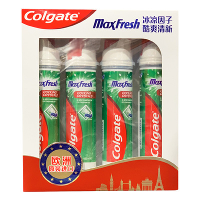 Colgate高露洁卓效防蛀牙膏按压