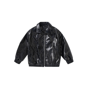 儿童街舞潮服男女孩子帅气皮衣嘻哈hiphop架子鼓爵士舞走秀演出服