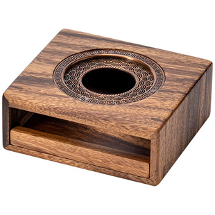 君器胡桃木温茶器底座蜡烛保温小茶炉实木茶台耐热玻璃泡茶壶套装