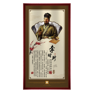 中医馆养生装饰挂画古代十大神医四大名医华佗扁鹊画像相诊所墙壁