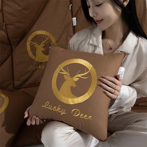 全棉抱枕被子两用通用午睡折叠凉办公室四季被二合一汽车夏枕头载