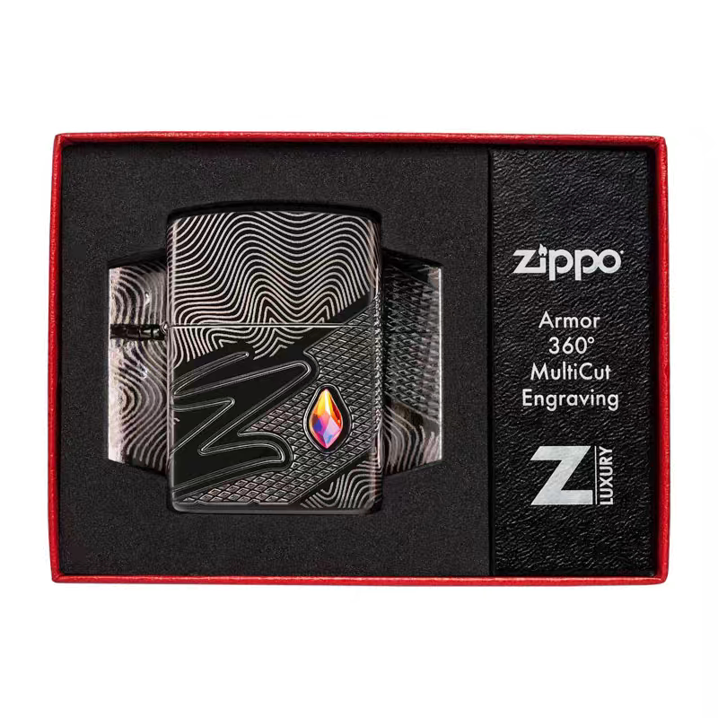 Zippo黑冰水晶风格防风打火机
