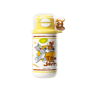 猫和老鼠儿童卡通保温杯学生可爱情侣高颜值水杯手提便携吸管杯子