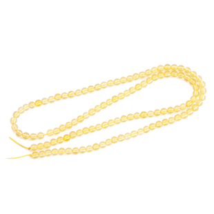 天然金发晶半成品长链散珠子DIY饰品配件材料金黄色水晶串珠圆珠