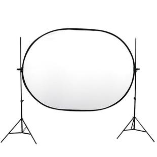 耐影柔光板便携可折叠椭圆反光板150*200cm摄影柔光屏支架室内大型透光板打光遮光板天幕硫酸纸配套支架