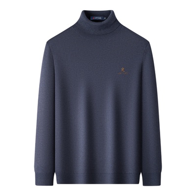 梦特娇男士高领羊毛针织衫