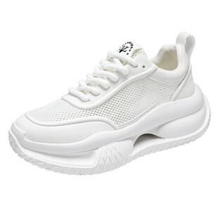 男鞋2026新款夏季透气网面高级感厚底老爹鞋男款运动休闲小白潮鞋