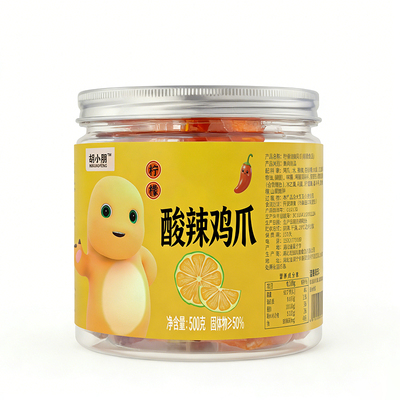 柠檬酸辣笋丝脱骨凤爪无骨鸡爪休闲零食≥50%固形物罐装内含汤汁