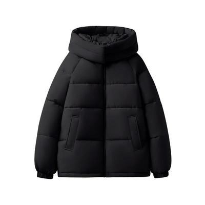 班尼路S&K系列黑色棉服女款冬季新款加厚保暖通勤百搭面包服外套Q