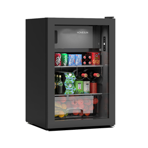 法国HOMESUN冰吧家用客厅办公室小型茶叶饮料冷藏柜冷冻冰箱112升