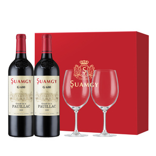 圣芝G680波亚克赤霞珠红酒正品官方进口干红葡萄酒整箱送年货礼盒