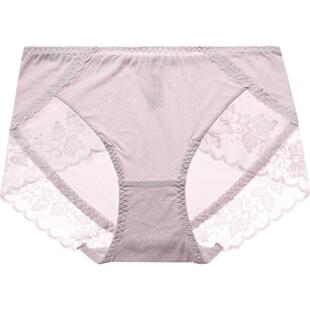 4条装夏娃之秀女士内裤女全棉裆收腹舒适裤头中高腰透气三角裤