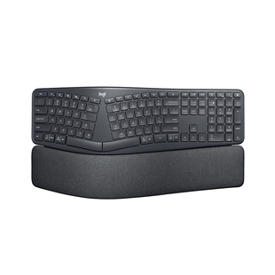 罗技ERGO K860无线蓝牙键盘人体工程学曲线分体式多设备拆包可保