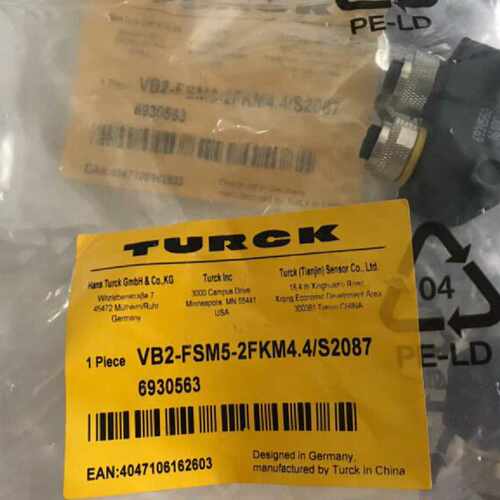 议价TURCK传感器插头 分线器VB2-FSM5-2FKM4.4/S2087 6930563 原