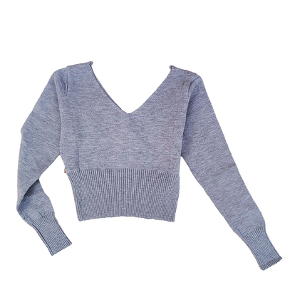 V领针织衫练功长袖外搭百搭女童