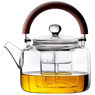 九土玻璃煮茶壶专用电陶炉烧水壶泡茶壶明火玻璃壶耐高温蒸煮茶具
