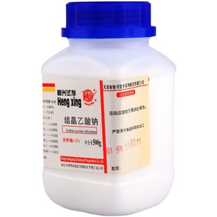 醋酸钠晶体结晶乙酸钠过饱和溶液实验AR500g分析纯水处理国药化学
