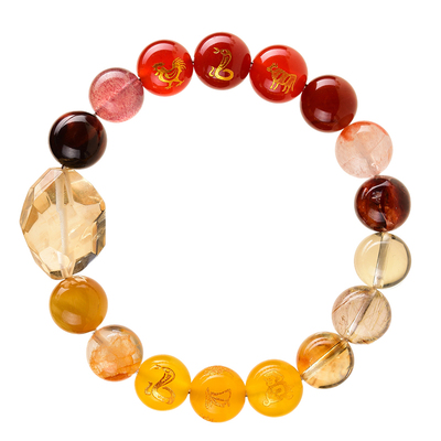 五行火土相生定制手链兼太岁解化