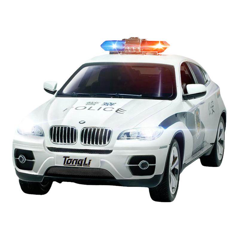 遥控警察汽车公安保时捷路虎充电动开门警车感应声音灯光儿童玩具