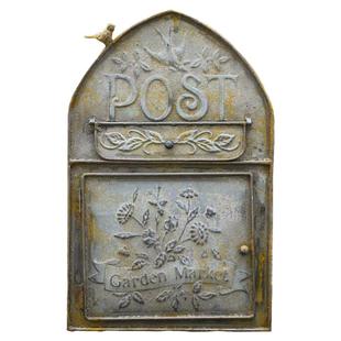 沐子哥复古做旧铁艺邮箱邮筒户外花园摆件庭院装饰