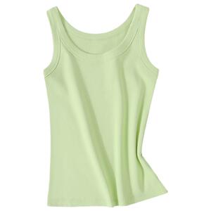 蝶安芬女士背心纯棉内搭打底夏季运动宽带螺纹吊带跨栏可外穿马甲