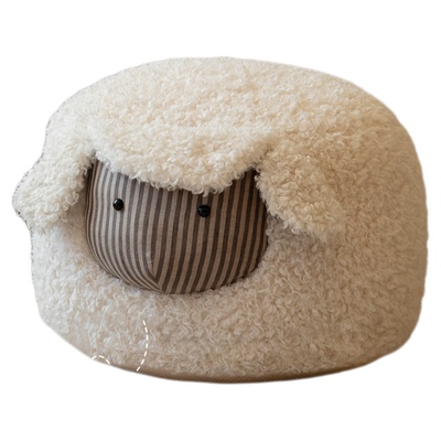 蜡笔派玩偶羊坐墩懒人抱枕