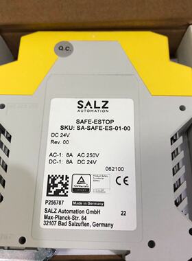 议价SALZ SAFE-ESTOP 安全继电器SA-SAFE适用