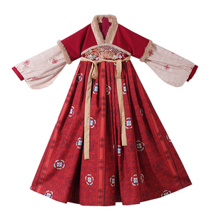 汉服女童秋冬国风古装连衣裙2026新款古风裙子冬装儿童拜年服冬季