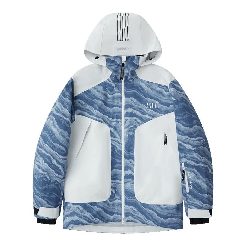 雪速滑雪服青花瓷全压胶透汽