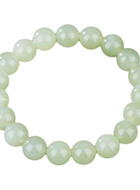 七彩云南天然和田玉手串晴水珠子