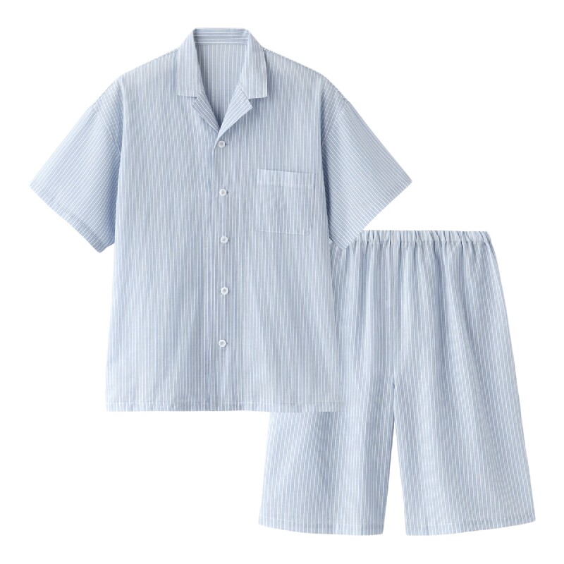 郡是男士全棉吸汗速干居家服套装