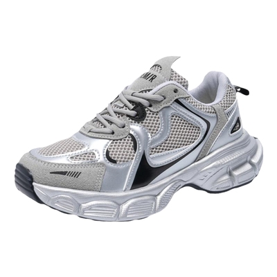 Semir女鞋百搭显脚小银色老爹鞋