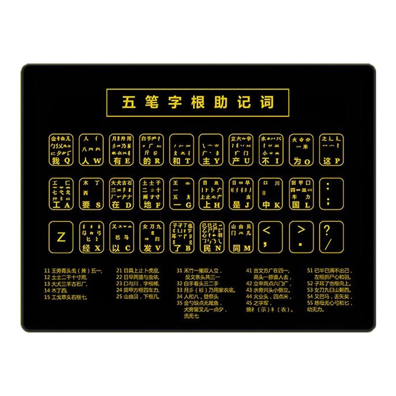 电脑快捷键小号办公鼠标垫