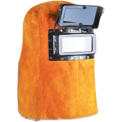 牛皮翻盖自动变光玻璃电焊面罩