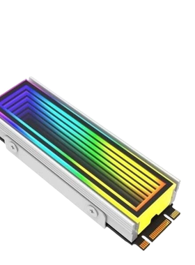 全铝M.2固态硬盘SSD2280散热器ARGB幻彩散热片nvme薄片马甲盔甲